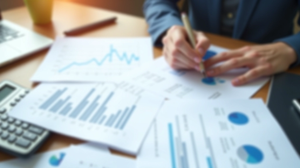 Žmogus darbo stale su finansinėmis diagramomis ir skaičiais